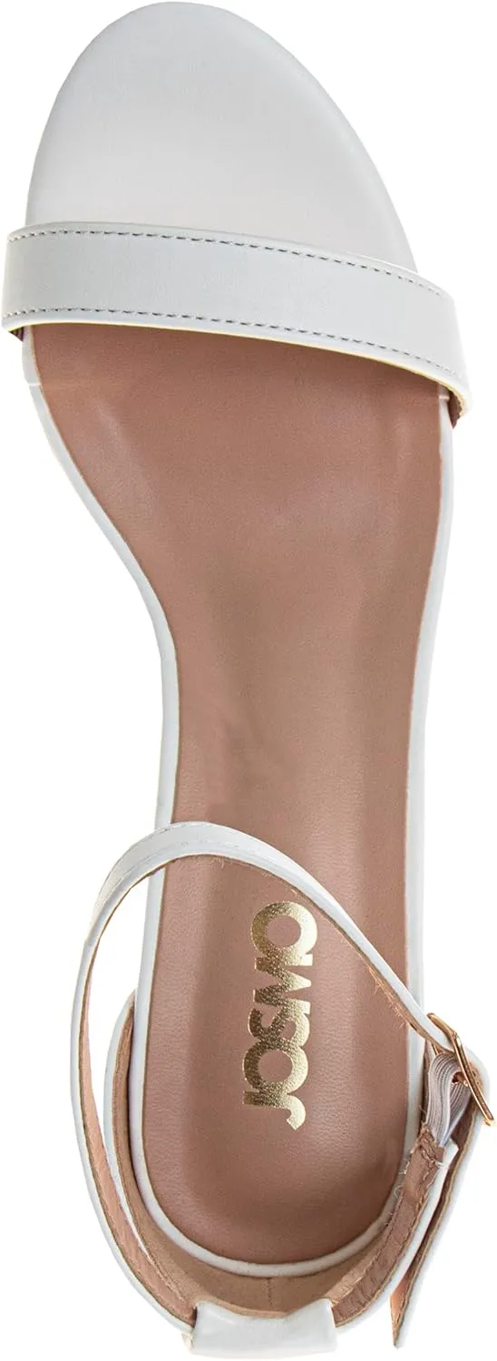 Josmo Women’s Platform Heels Open Toe Chunky Heels Comfy Block Heeled Sandals - Strappy 3.5 Inch Heels Comfy Dress High Heels