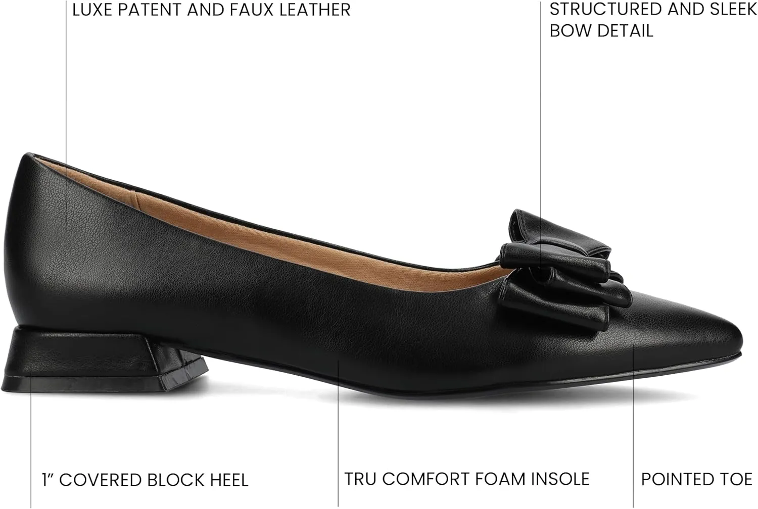 Journee Collection Womens Ophelia Bow Flat Shoes