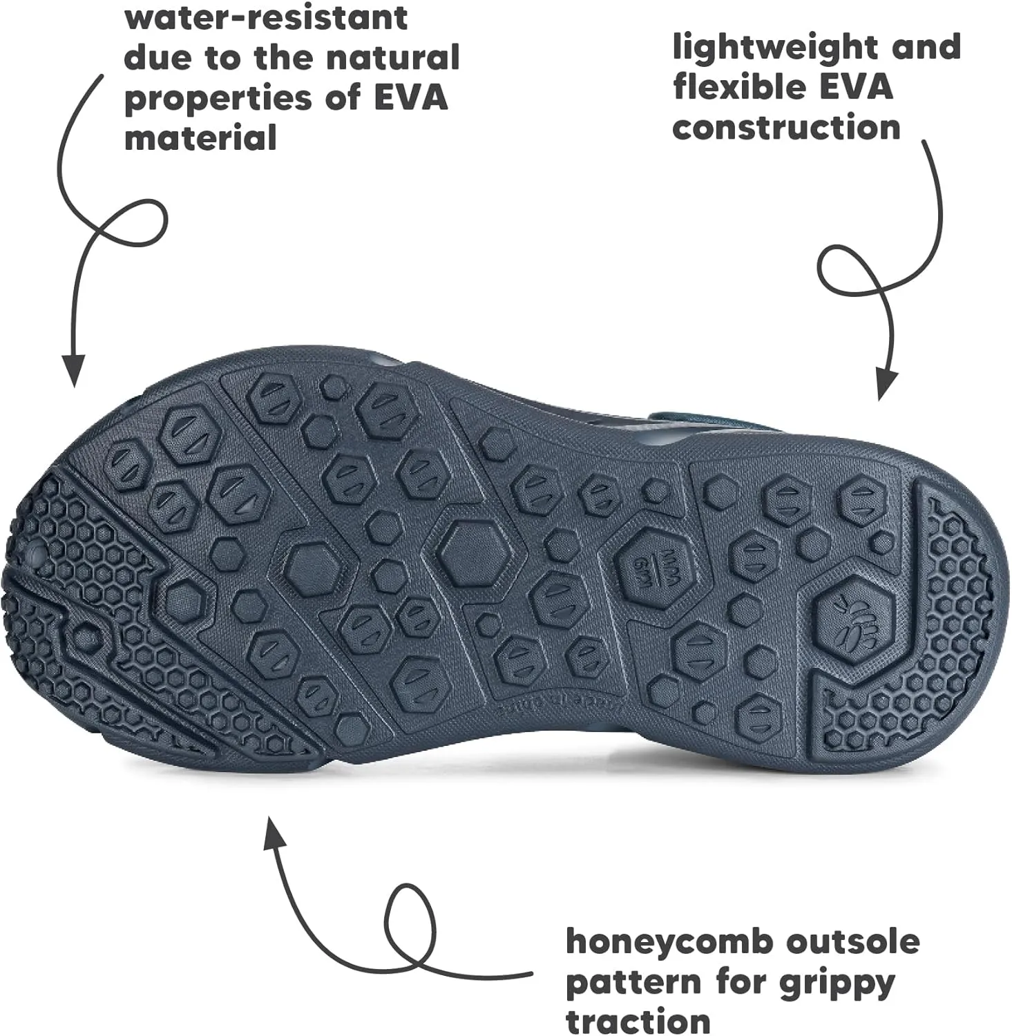 Joybees Men's Trekking Clog - Rubber Garden Clogs for Men, Outdoor Sport Sandals, Foam Water & Sand Shoes with Arch Support for Work, Waterproof