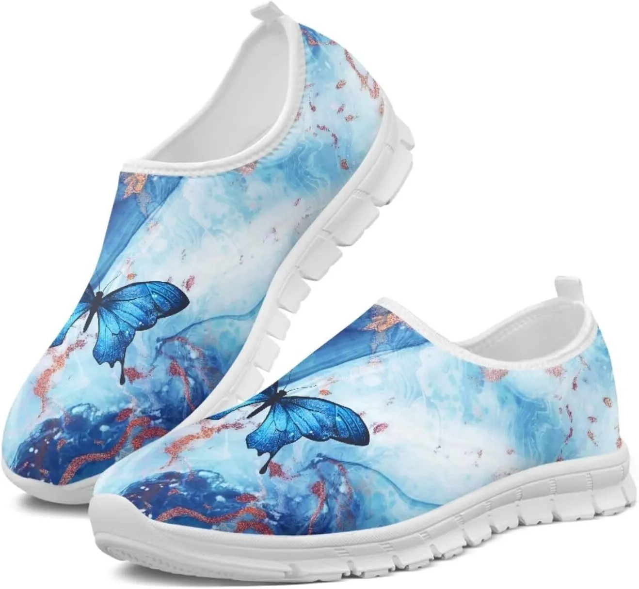 JoyLamoria Sport Shoes Walking Sneakers with Owl Art Design Fashion Women Sneakers Outdoor Art Travel Shoes