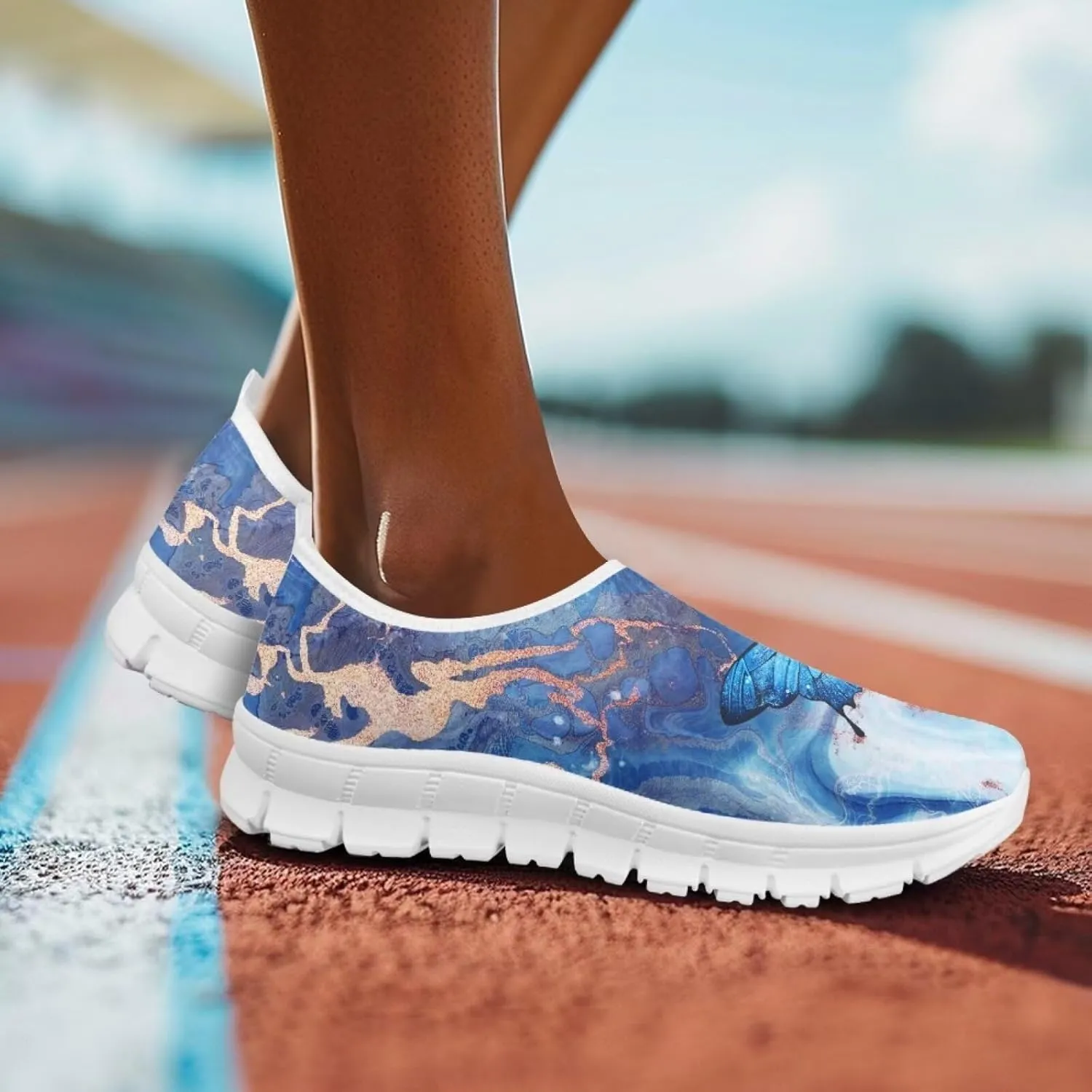 JoyLamoria Sport Shoes Walking Sneakers with Owl Art Design Fashion Women Sneakers Outdoor Art Travel Shoes