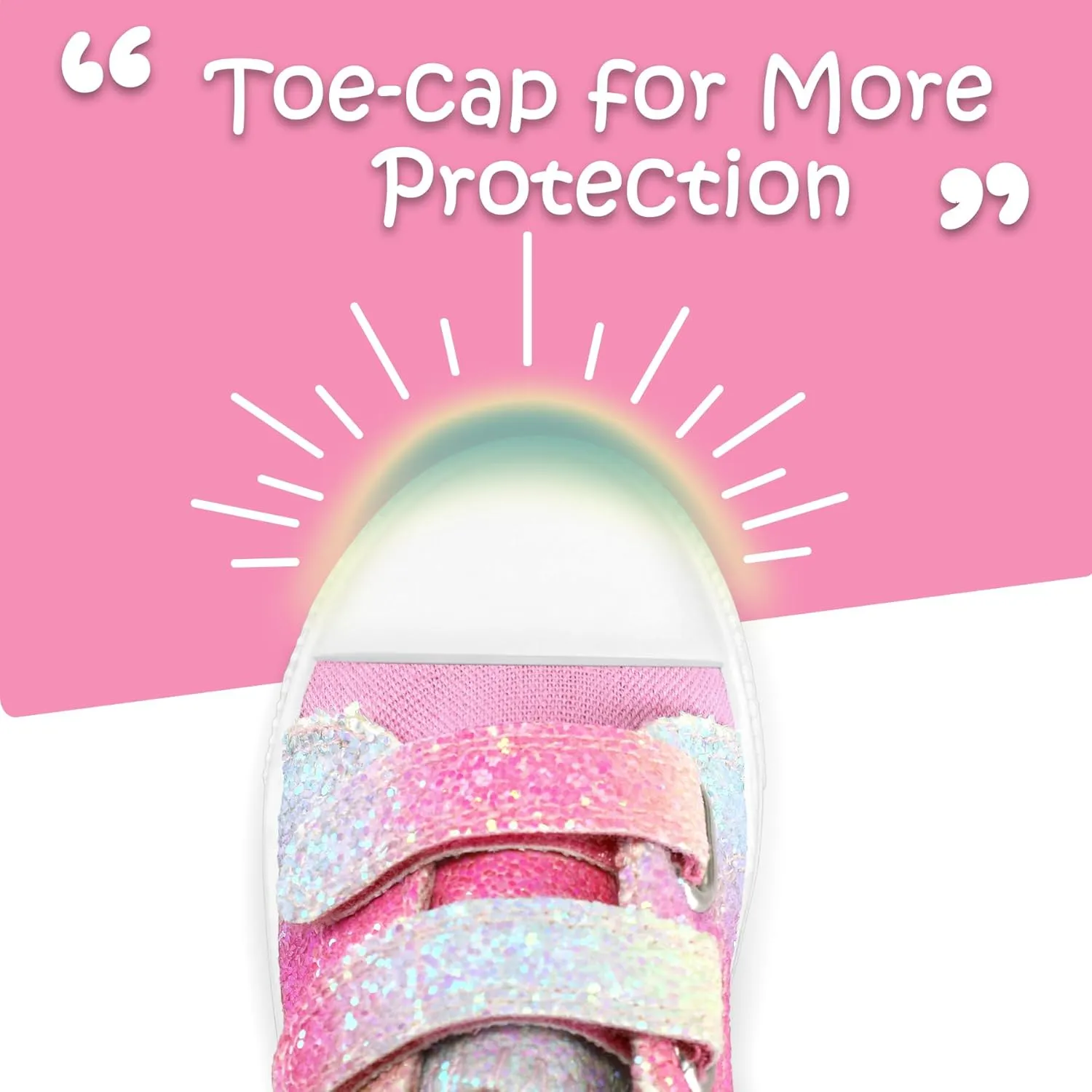 K KomForme Toddler Boys & Girls Shoes Kids Canvas Sneakers with Cartoon Dual Hook and Loops