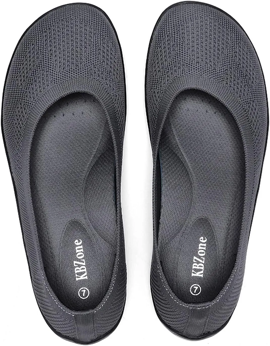 KBZone Women's Flats Slip on Ballet Flats Wide Toe Box Comfortable Walking Shoes