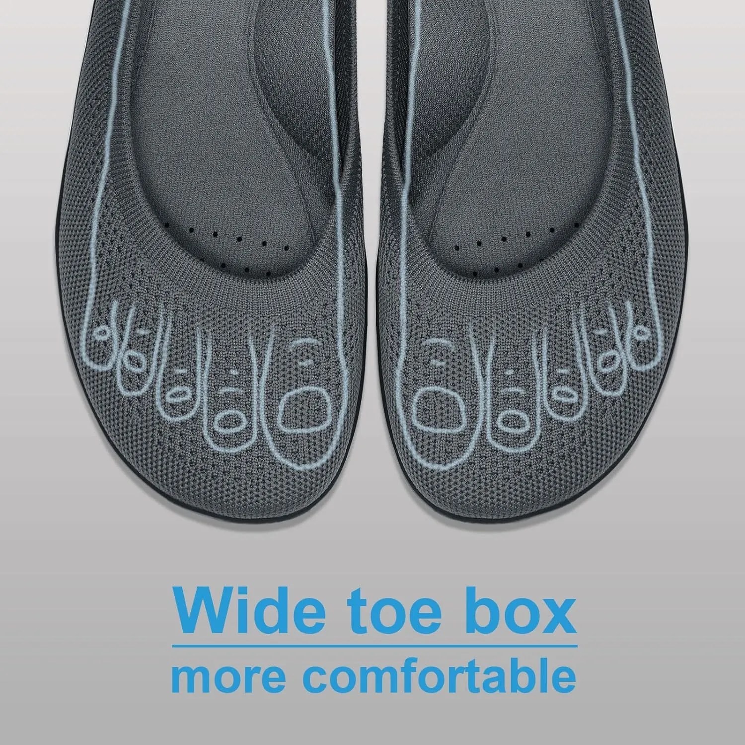 KBZone Women's Flats Slip on Ballet Flats Wide Toe Box Comfortable Walking Shoes