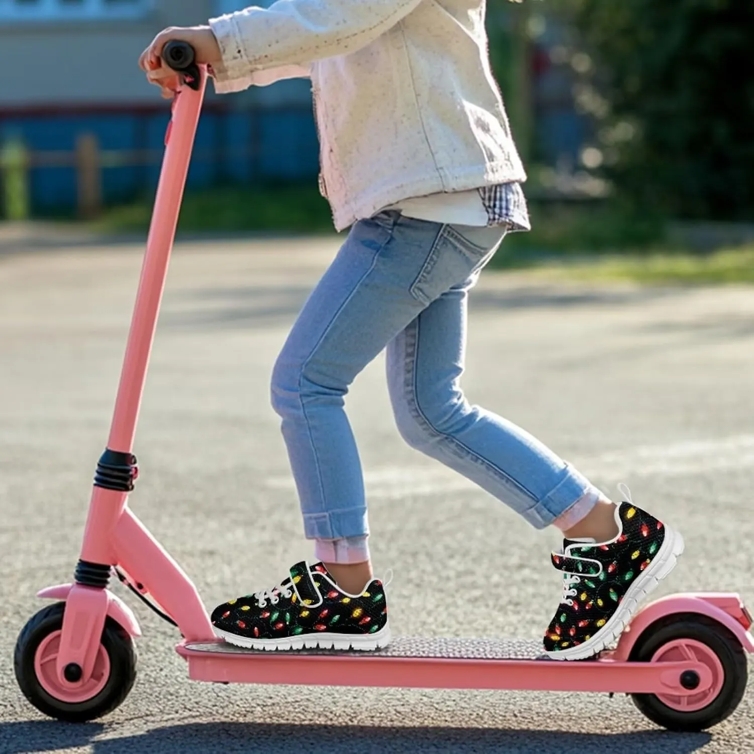 Kid Girls Boys School Loafers Shoes with One Strap Non-Slip Bungee Running Shoes Casual Sneakers Cushion Sneaker
