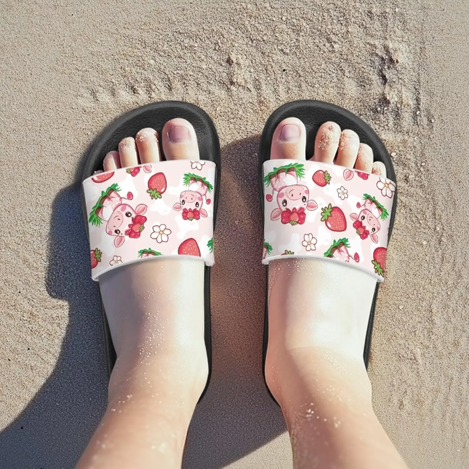 Kids Boys Girls Slides Sandals Comfort Non-Slip Beach Pool Shower Shoes Indoor Outdoor (Little Kid/Big Kid)
