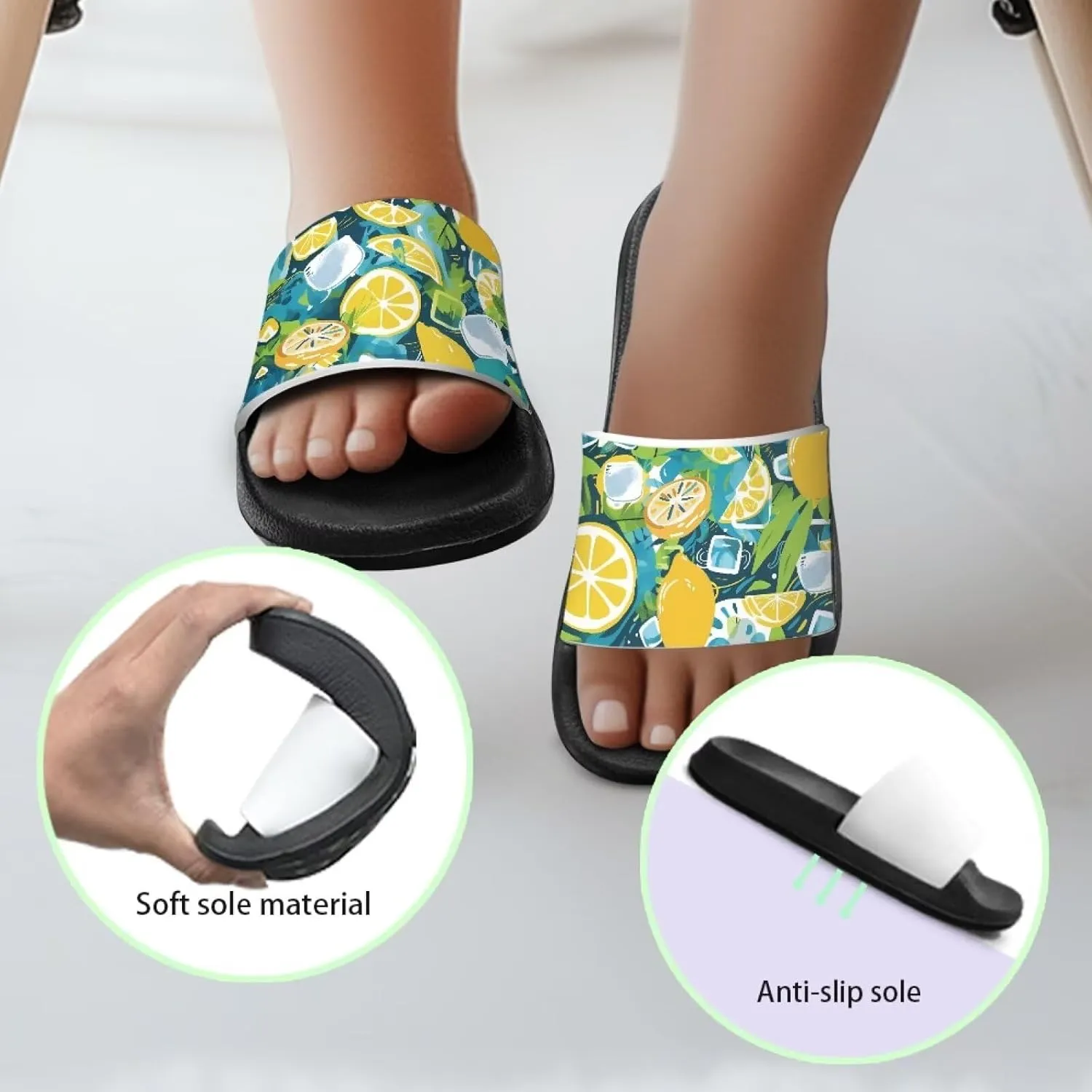 Kids Boys Girls Slides Sandals Comfort Non-Slip Beach Pool Shower Shoes Indoor Outdoor (Little Kid/Big Kid)