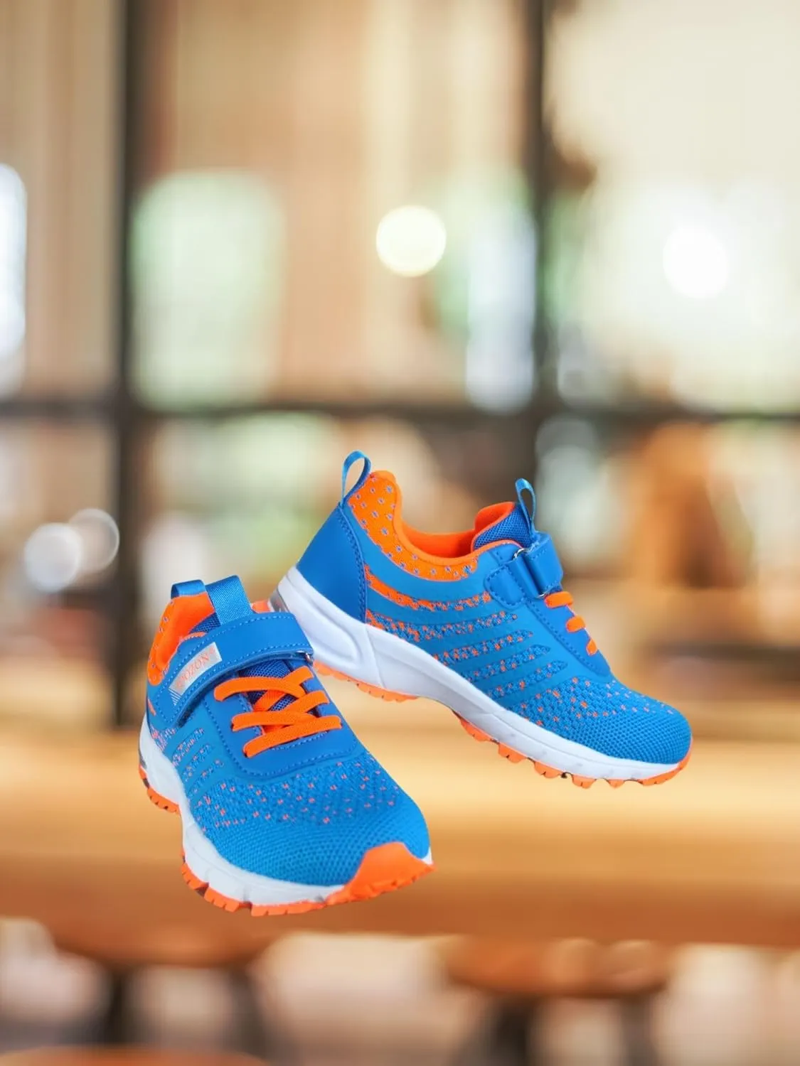 Kids Girls and Boys Lightweight Strap Running Athletic School Sneakers Shoes