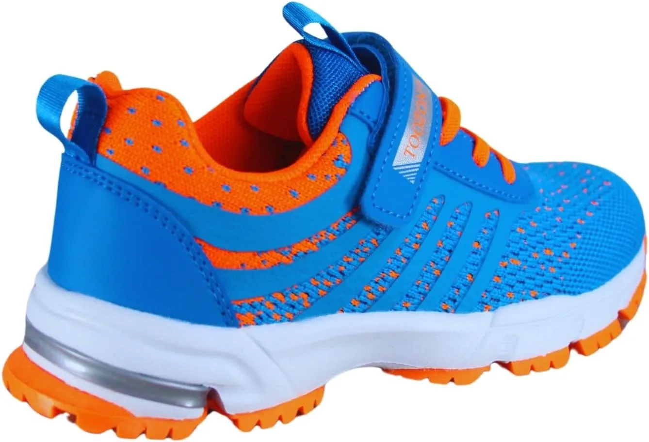 Kids Girls and Boys Lightweight Strap Running Athletic School Sneakers Shoes