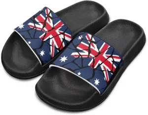 Kids Open Toe Slide Sandals for Boys Girls Comfortable Indoor & Outdoor Shower Slippers Patriotic Shoes for Kids