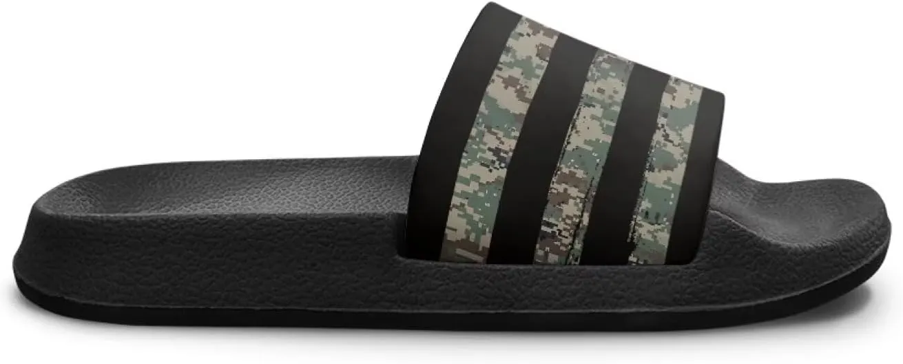 Kids Open Toe Slide Sandals for Boys Girls Comfortable Indoor & Outdoor Shower Slippers Patriotic Shoes for Kids