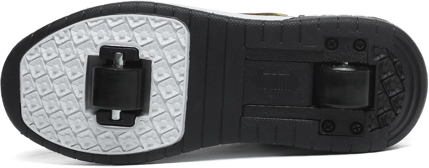 Kids Roller Skate Shoes with Wheels Roller Sneakers for Boys Girls Kids Deformation Wheeled Shoes ﻿