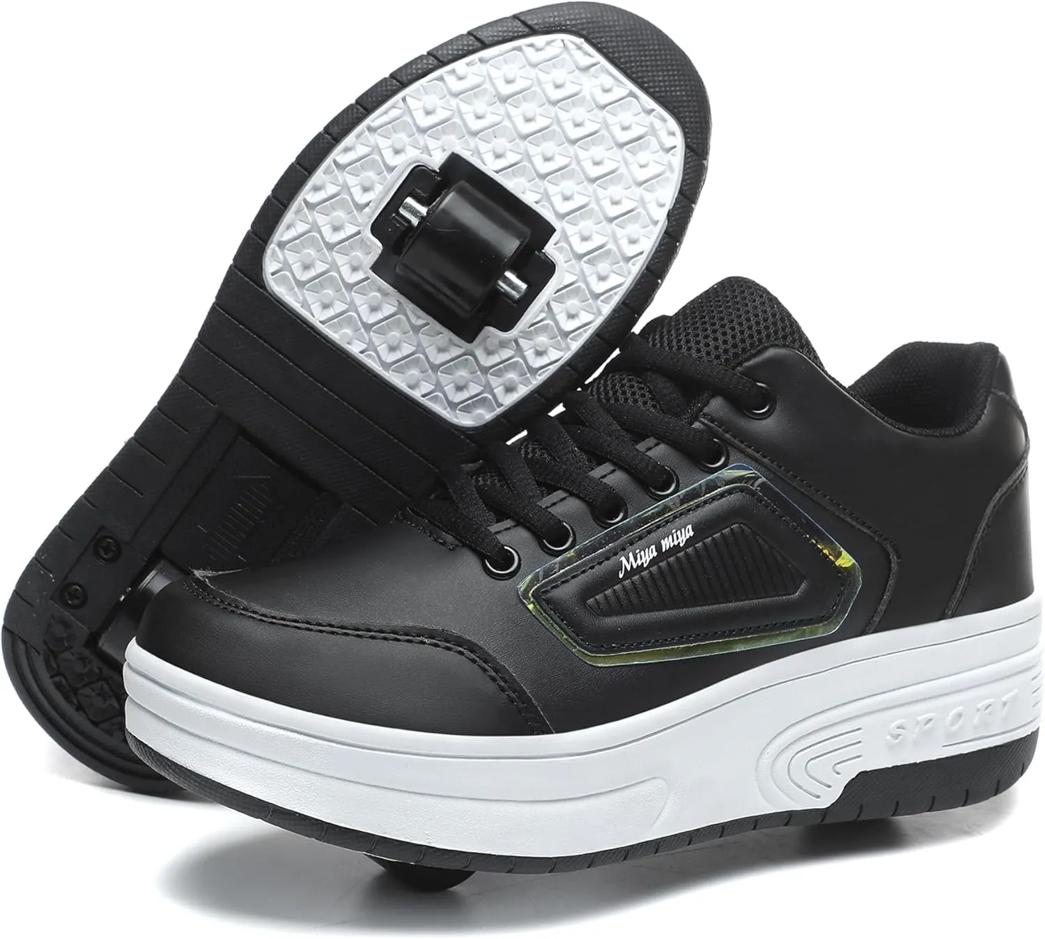 Kids Roller Skate Shoes with Wheels Roller Sneakers for Boys Girls Kids Deformation Wheeled Shoes ﻿