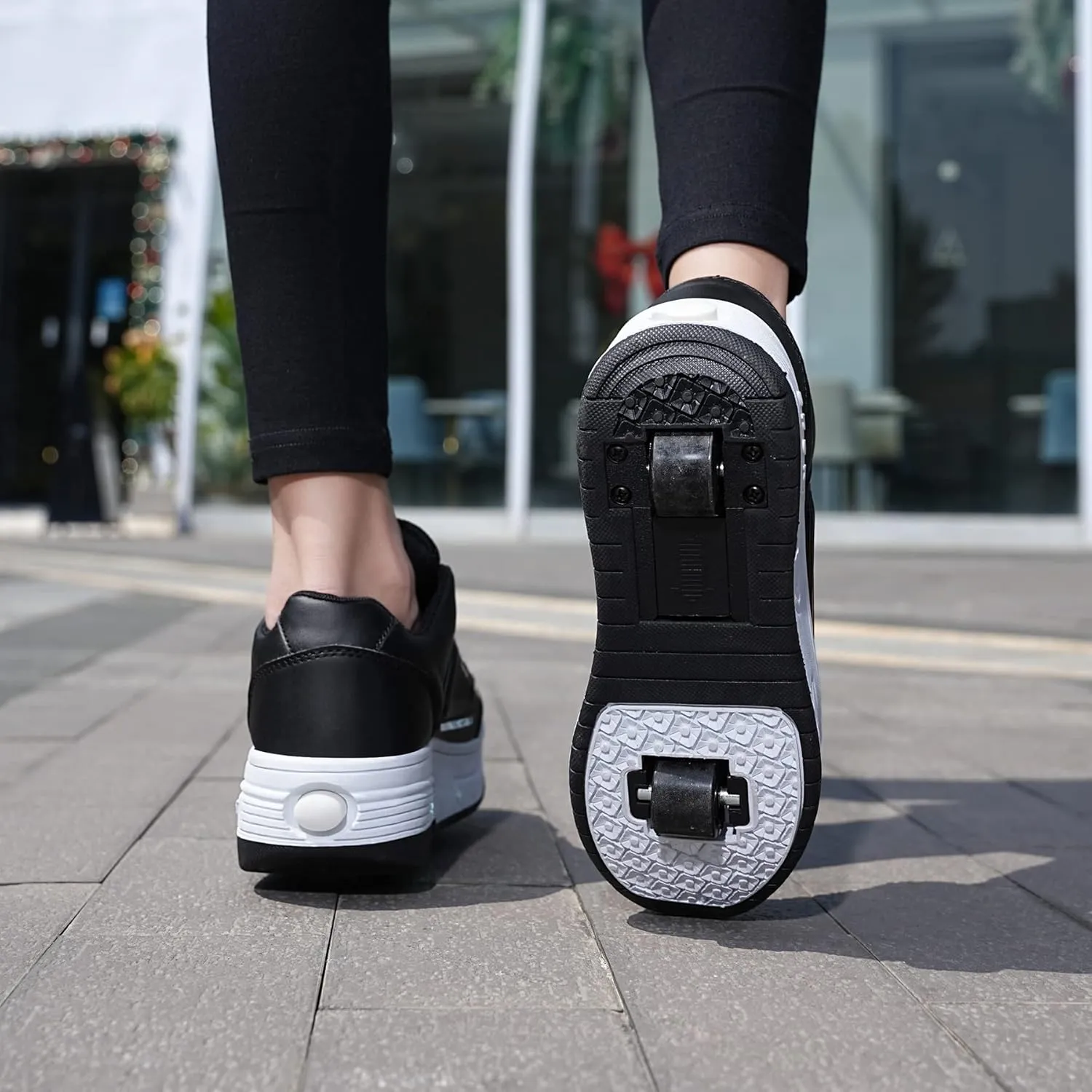 Kids Roller Skate Shoes with Wheels Roller Sneakers for Boys Girls Kids Deformation Wheeled Shoes ﻿
