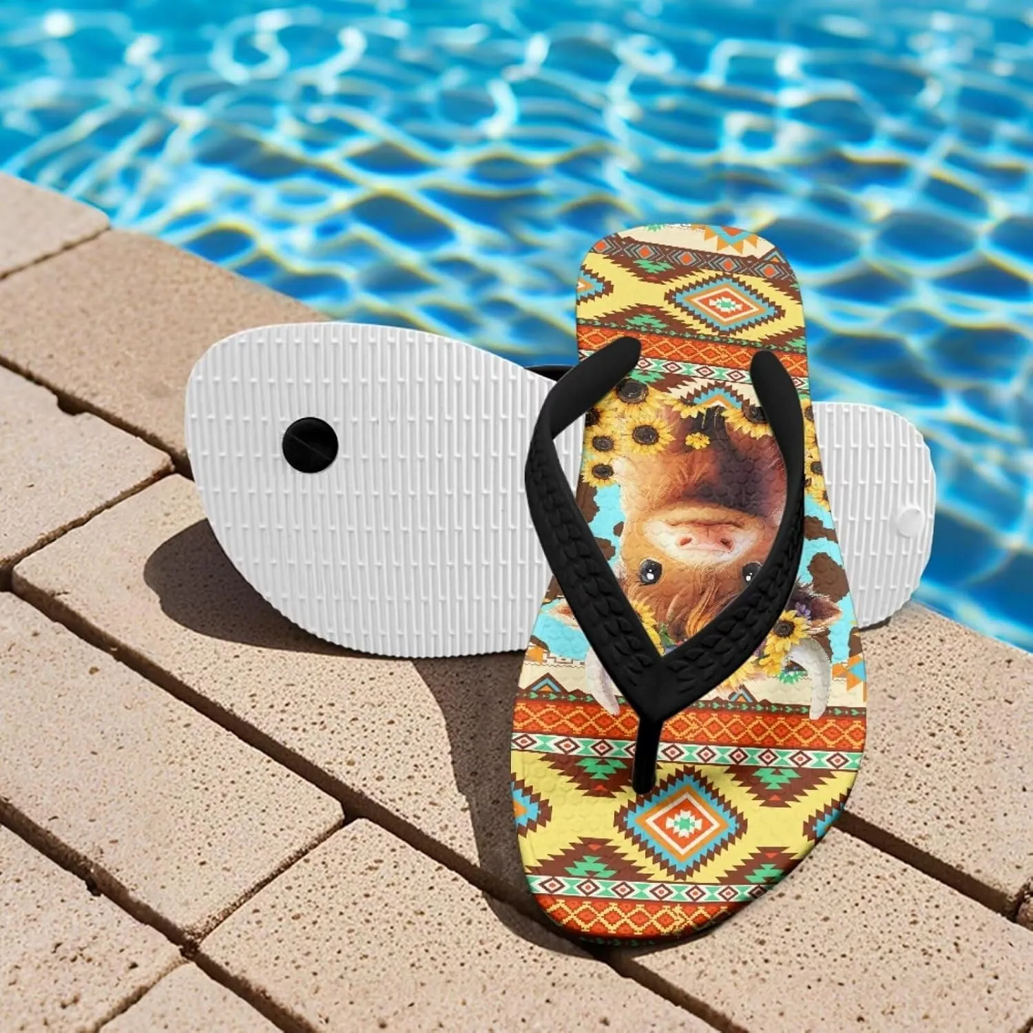 Kids Sandals Cute Animals Flip Flops Summer Non-Slip Pool Sandals Breath Shower Shoes Novelty Athletic Slides