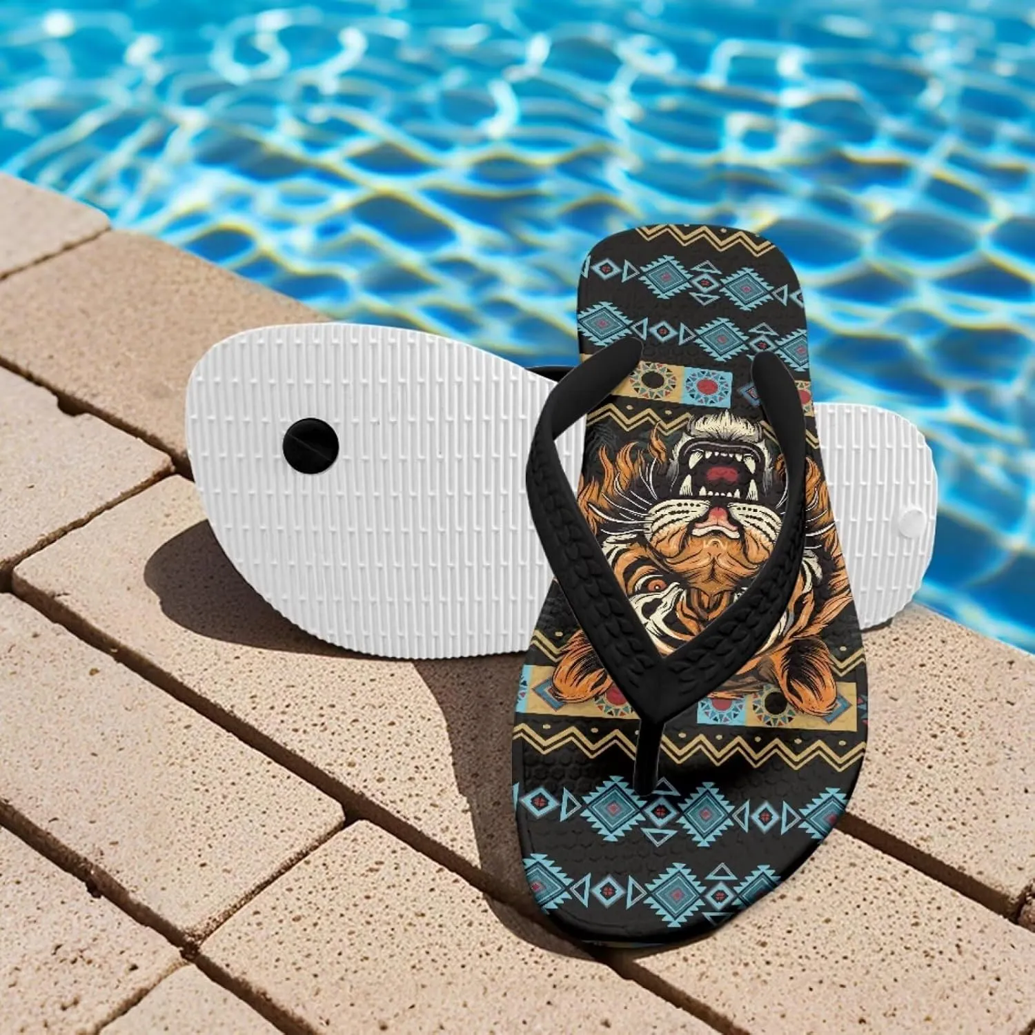 Kids Sandals Cute Animals Flip Flops Summer Non-Slip Pool Sandals Breath Shower Shoes Novelty Athletic Slides