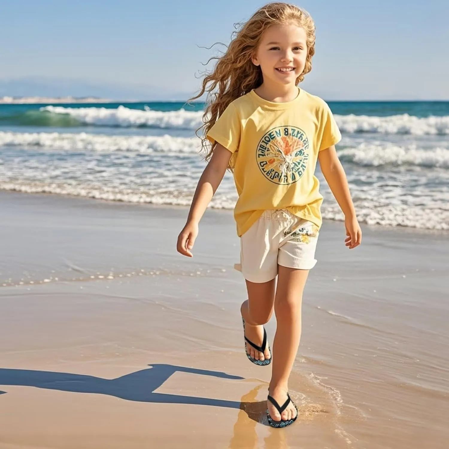 Kids Sandals Cute Animals Flip Flops Summer Non-Slip Pool Sandals Breath Shower Shoes Novelty Athletic Slides