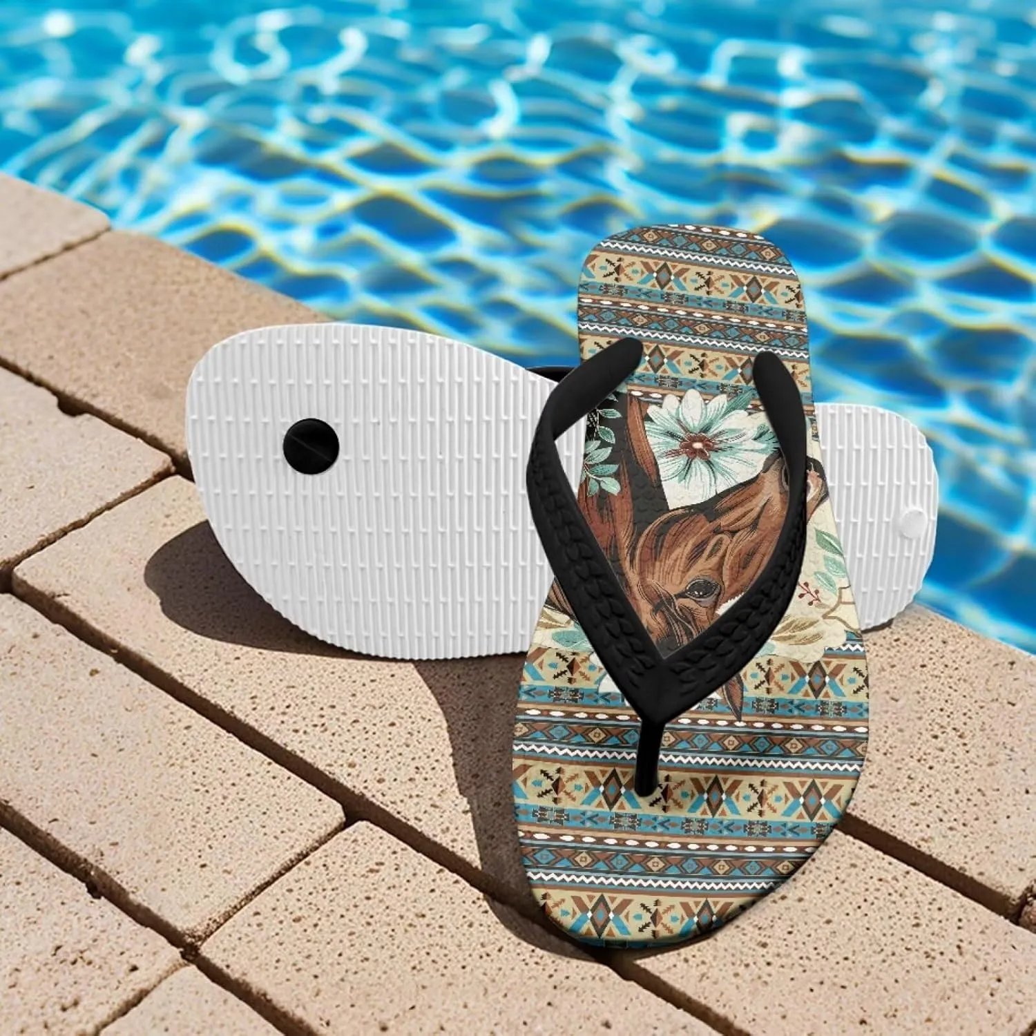 Kids Sandals Cute Animals Flip Flops Summer Non-Slip Pool Sandals Breath Shower Shoes Novelty Athletic Slides
