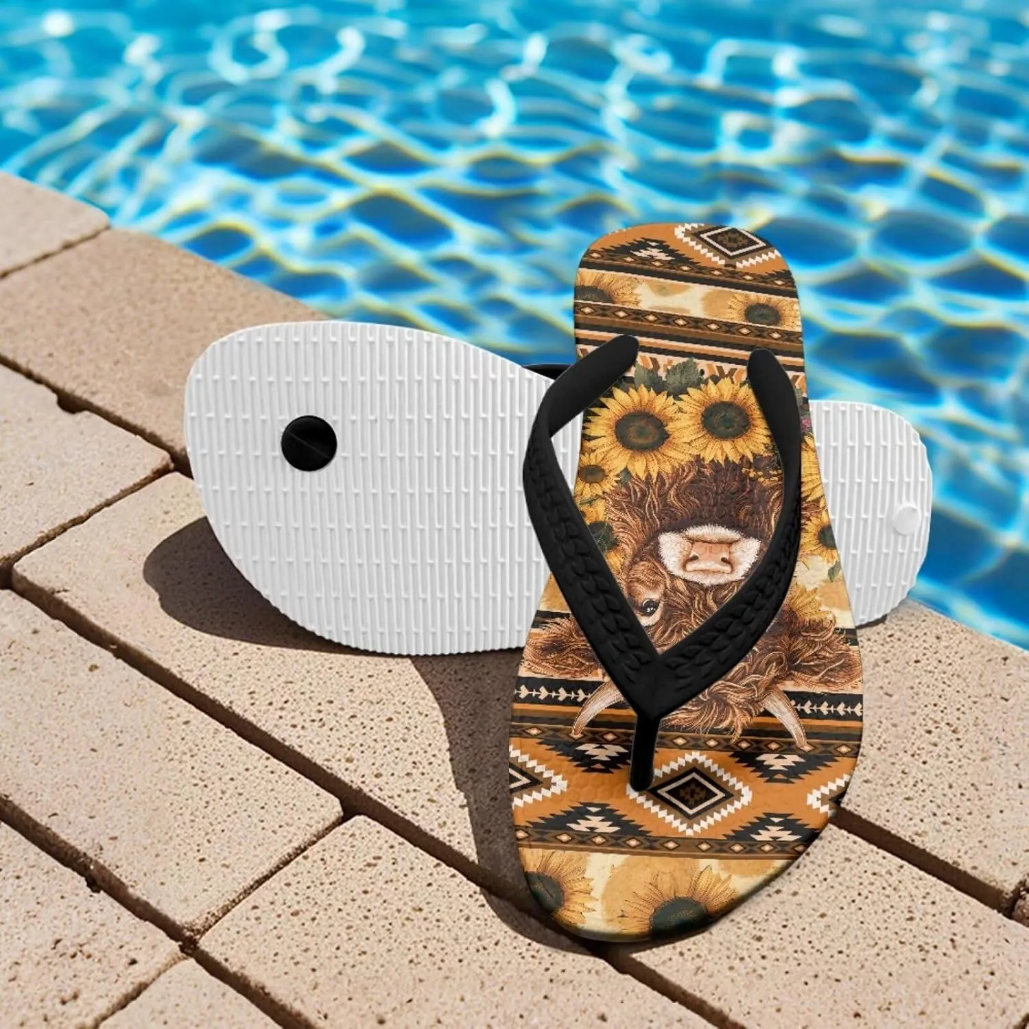 Kids Sandals Cute Animals Flip Flops Summer Non-Slip Pool Sandals Breath Shower Shoes Novelty Athletic Slides