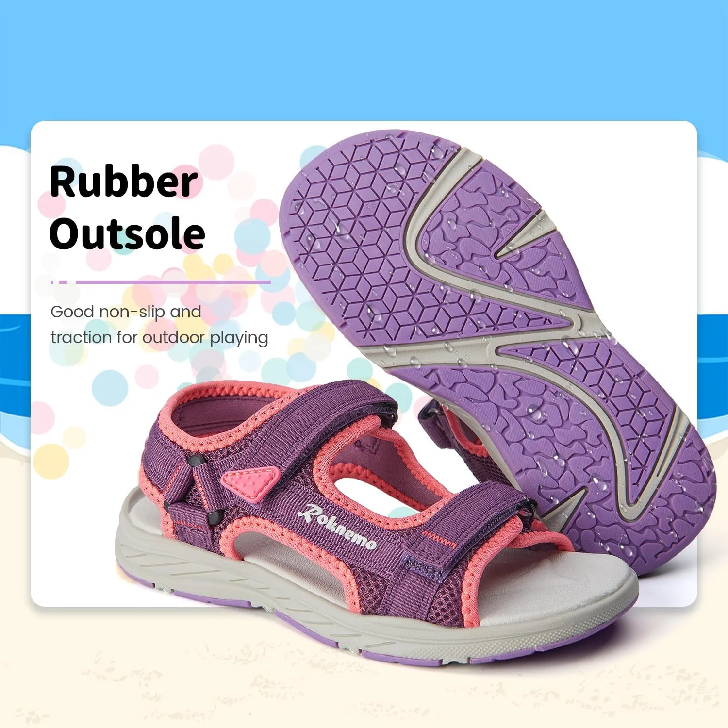 Kids Sandals for Boys & Girls Athletic Open Toe Summer Sports Sandals Beach Hiking Water Shoes for Unisex Child (Little Kids/Big Kids)