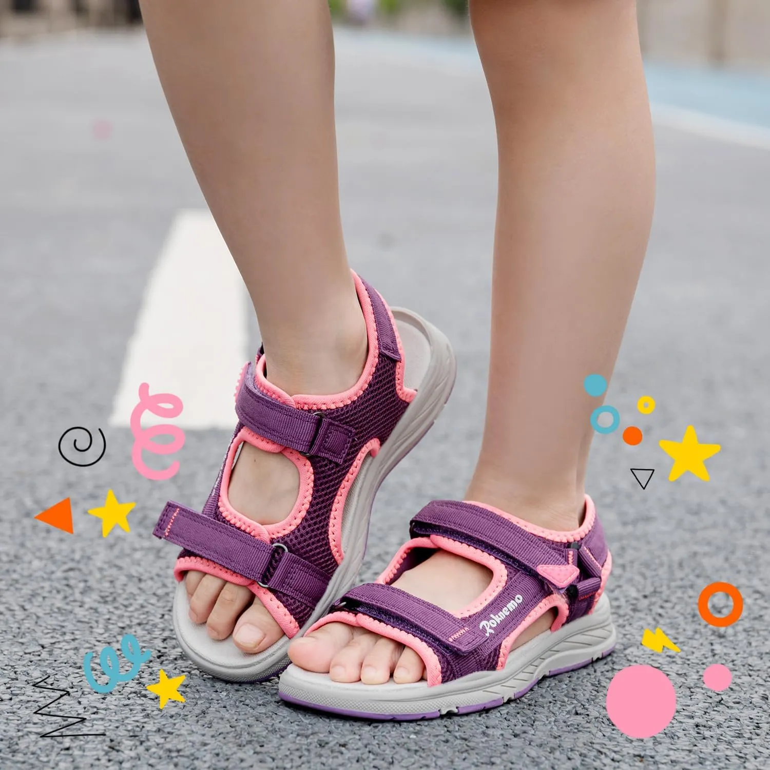Kids Sandals for Boys & Girls Athletic Open Toe Summer Sports Sandals Beach Hiking Water Shoes for Unisex Child (Little Kids/Big Kids)
