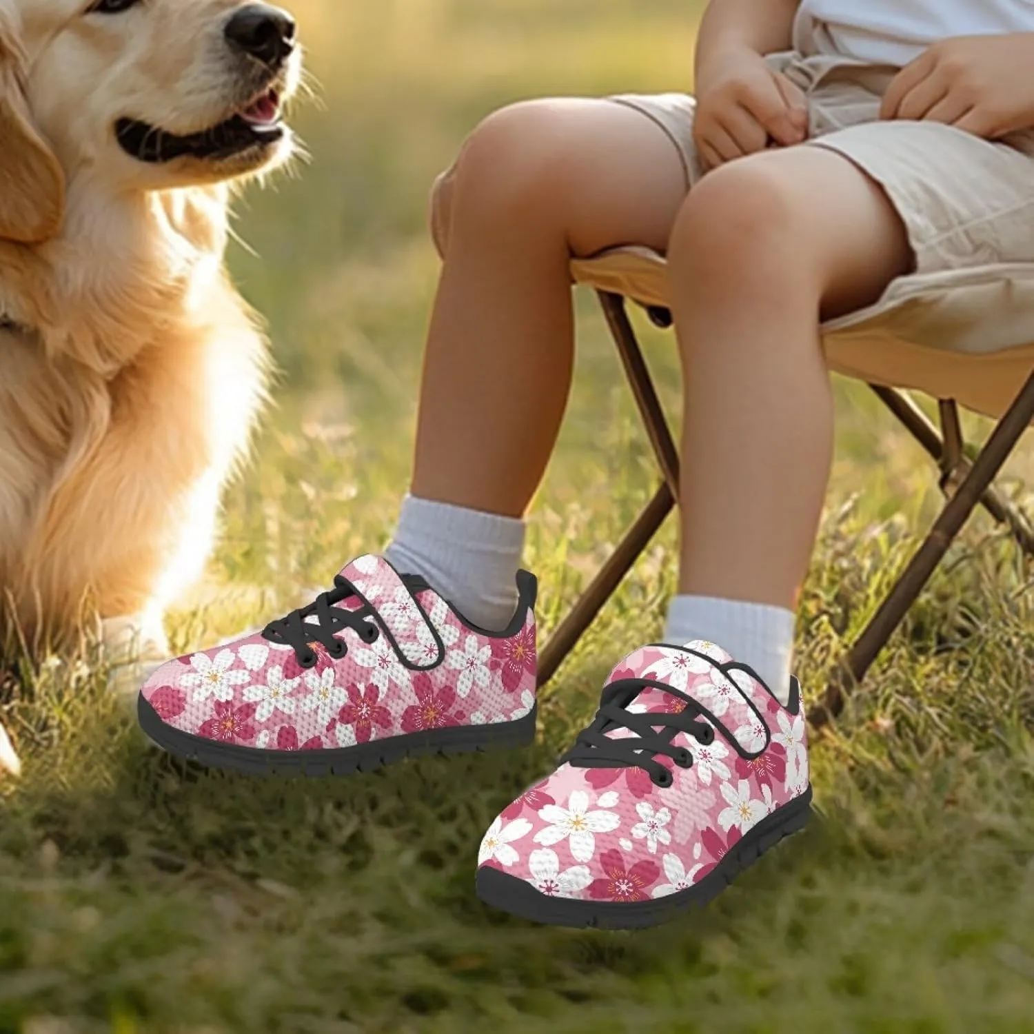 Kids Strap Sneakers Non-Slip School Loafers Shoes Sports Running Walking Shoes Casual Wide Barefoot Shoes