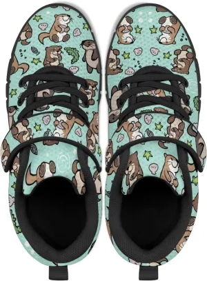 Kids Strap Sneakers Non-Slip School Loafers Shoes Sports Running Walking Shoes Casual Wide Barefoot Shoes