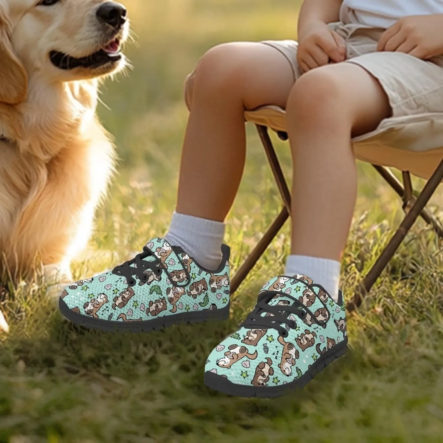 Kids Strap Sneakers Non-Slip School Loafers Shoes Sports Running Walking Shoes Casual Wide Barefoot Shoes