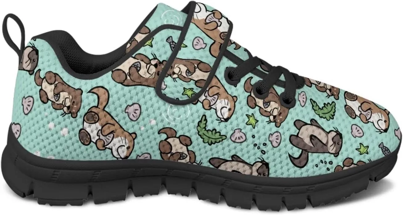 Kids Strap Sneakers Non-Slip School Loafers Shoes Sports Running Walking Shoes Casual Wide Barefoot Shoes