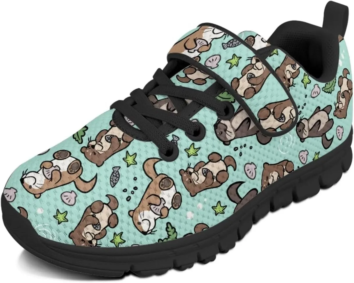 Kids Strap Sneakers Non-Slip School Loafers Shoes Sports Running Walking Shoes Casual Wide Barefoot Shoes