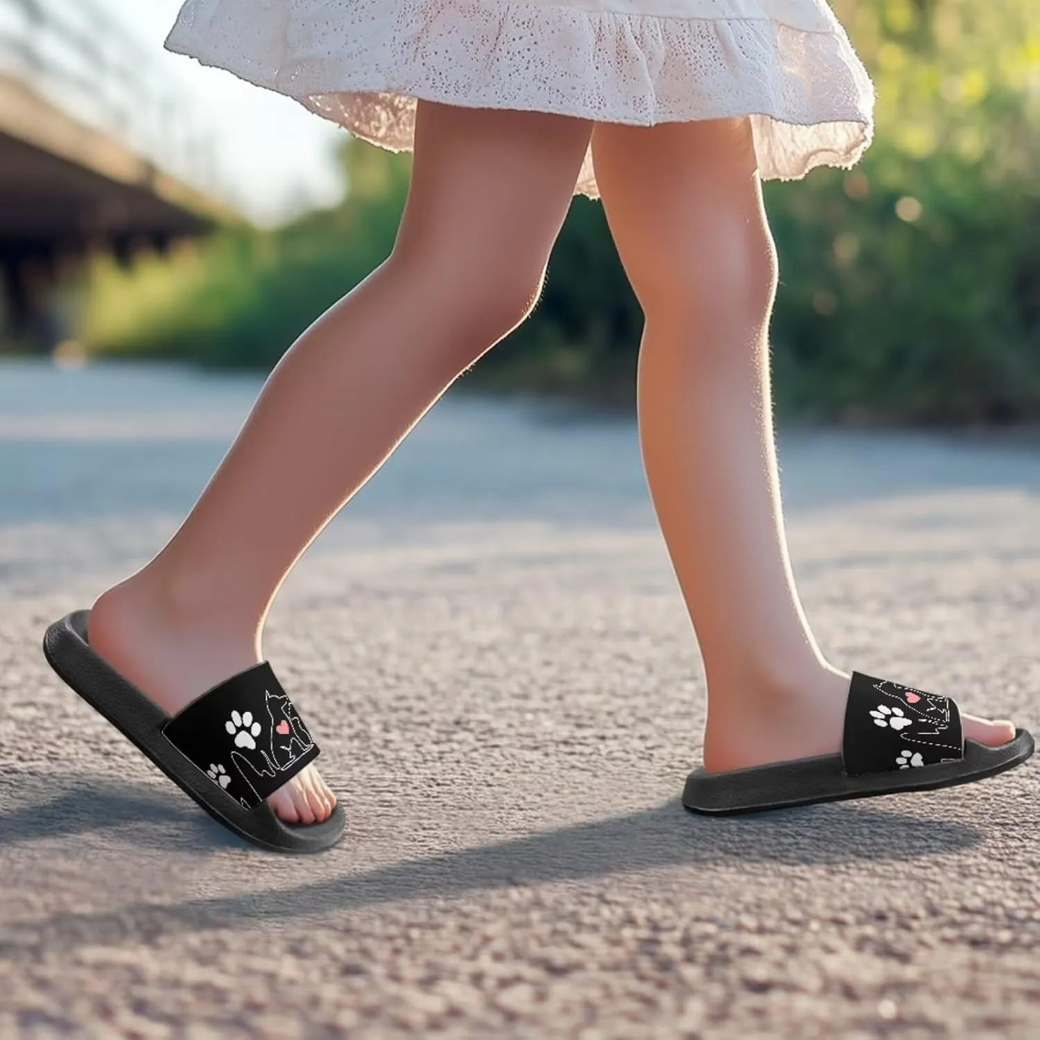 Kids Summer Sandals Cute Cartoon Slides for Girls & Boys Beach Pool House Shoes
