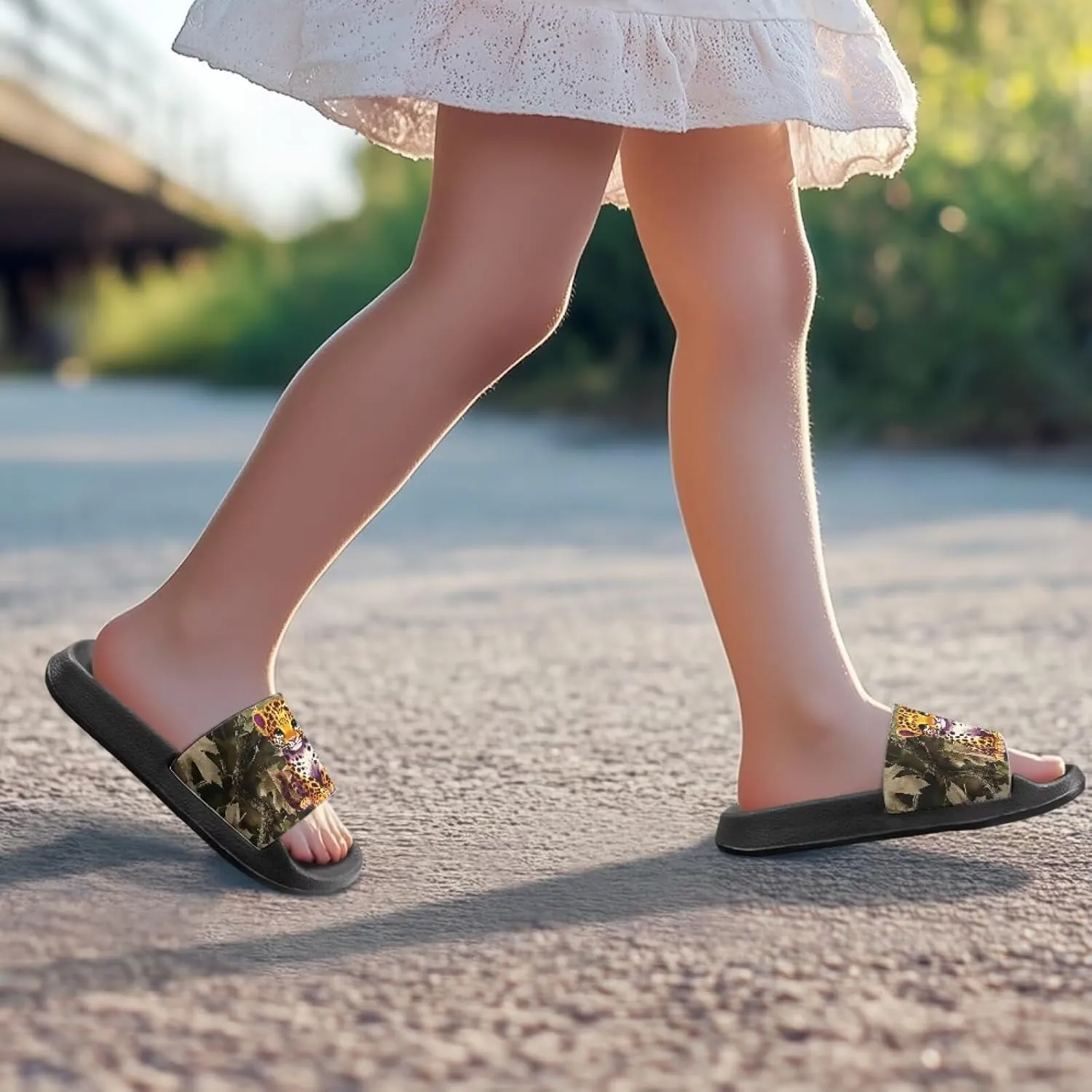 Kids Summer Sandals Cute Cartoon Slides for Girls & Boys Beach Pool House Shoes
