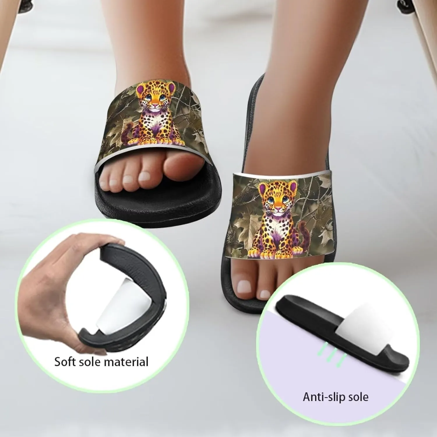Kids Summer Sandals Cute Cartoon Slides for Girls & Boys Beach Pool House Shoes