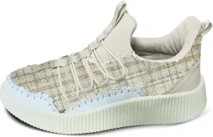 Kyedoo Women Platform Shoes Slip on Fashion Sneakers Airy Tweed Knit Shoes Travel