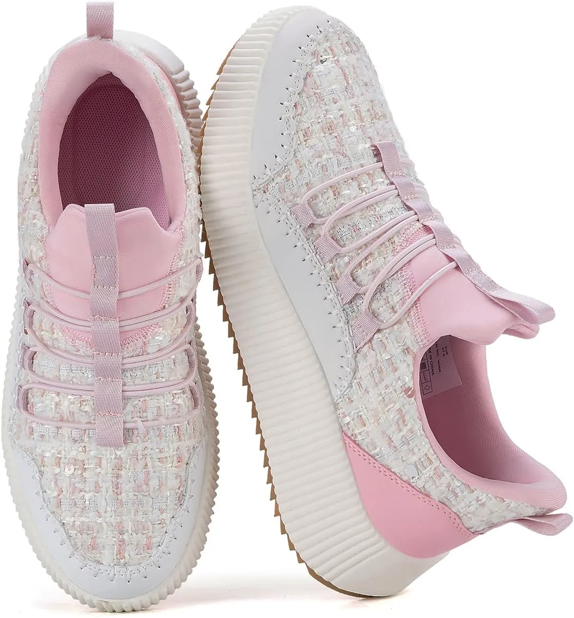 Kyedoo Women's Platform Chunky Sneakers Comfortable Casual Fashion Lace-up City Travel Walking Shoes