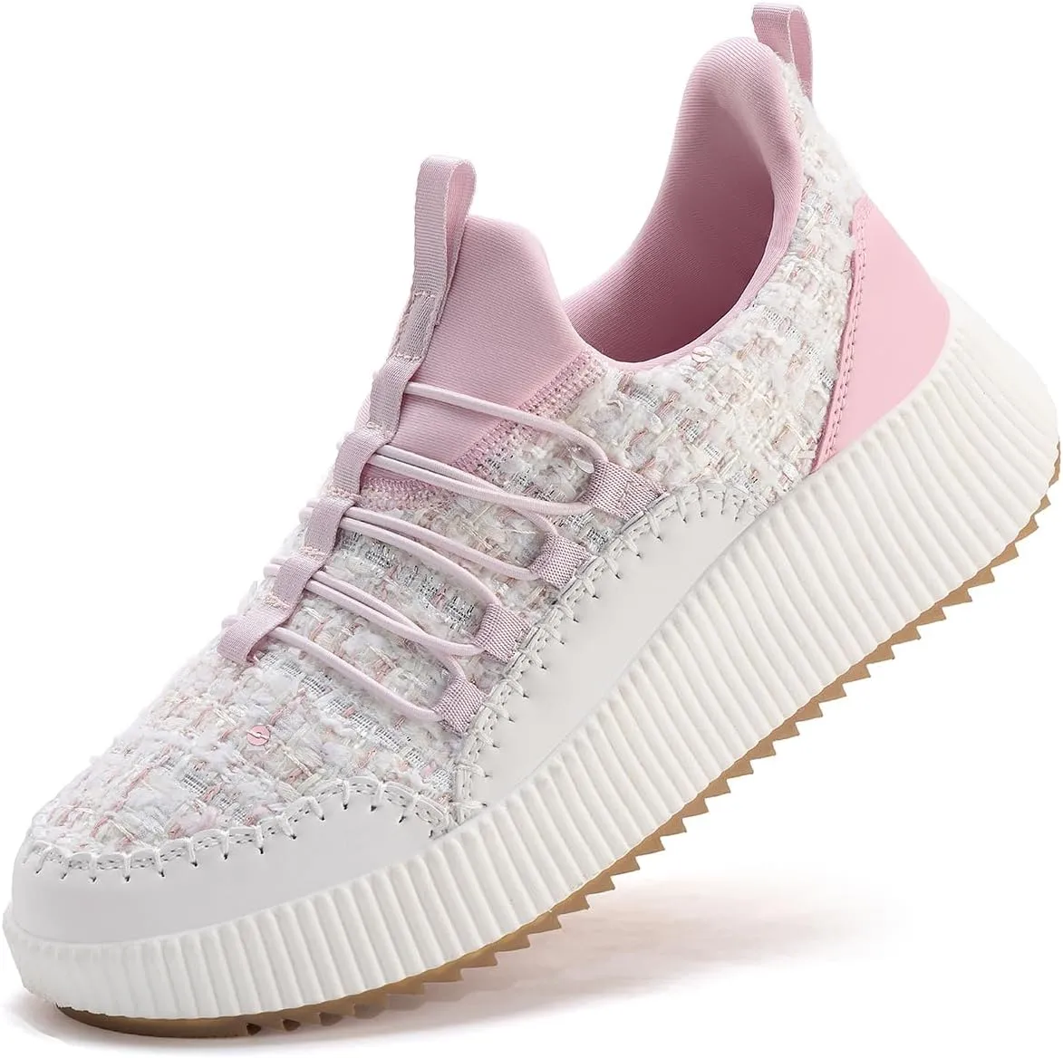 Kyedoo Women's Platform Chunky Sneakers Comfortable Casual Fashion Lace-up City Travel Walking Shoes