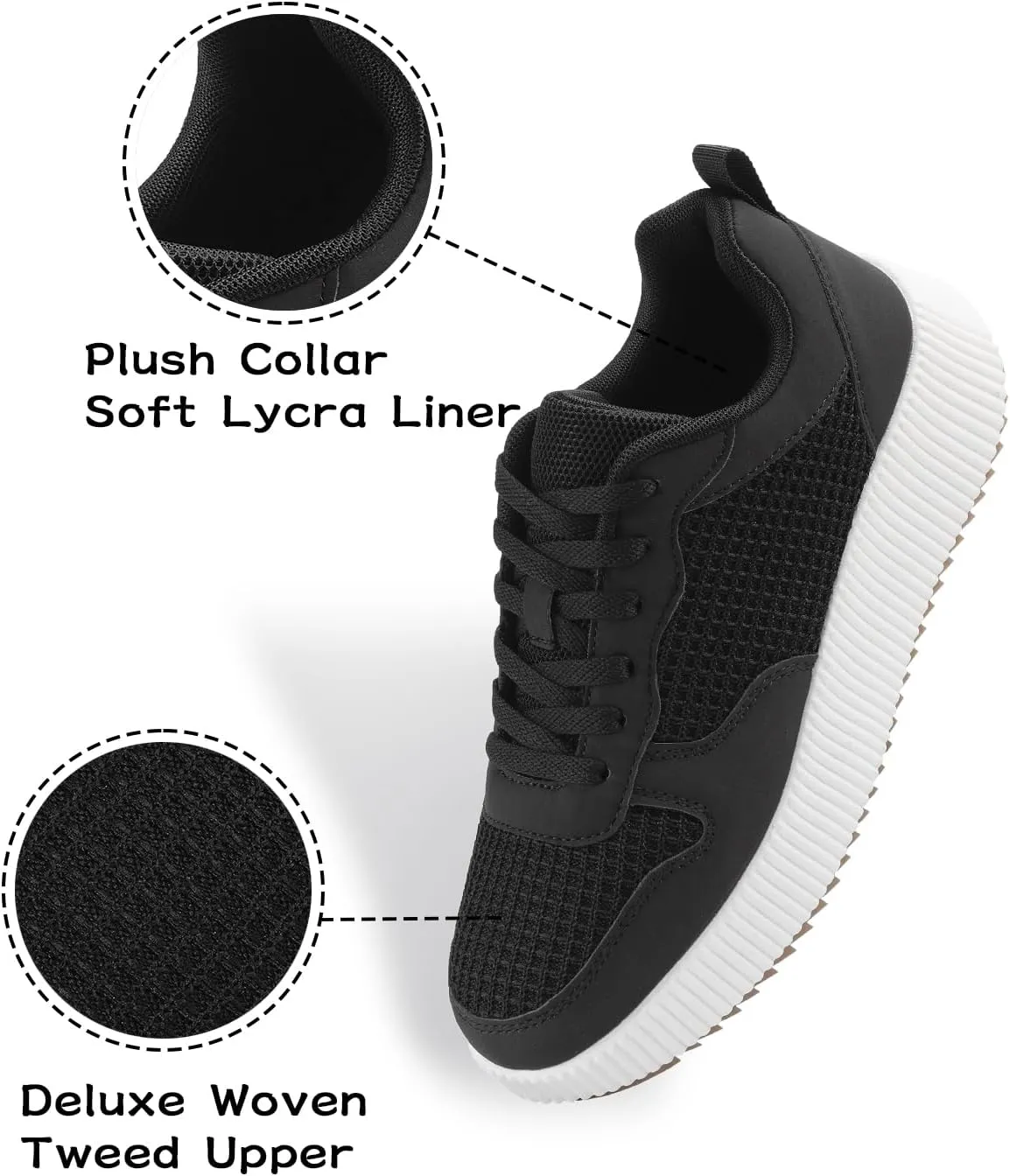 Kyedoo Women's Platform Chunky Sneakers Comfortable Casual Fashion Lace-up City Travel Walking Shoes