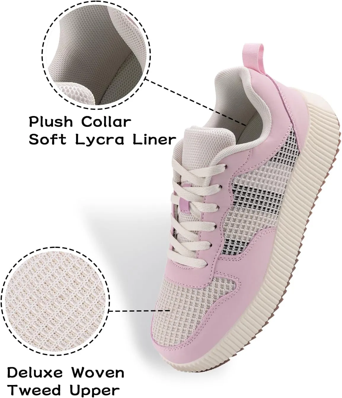 Kyedoo Women's Platform Chunky Sneakers Comfortable Casual Fashion Lace-up City Travel Walking Shoes