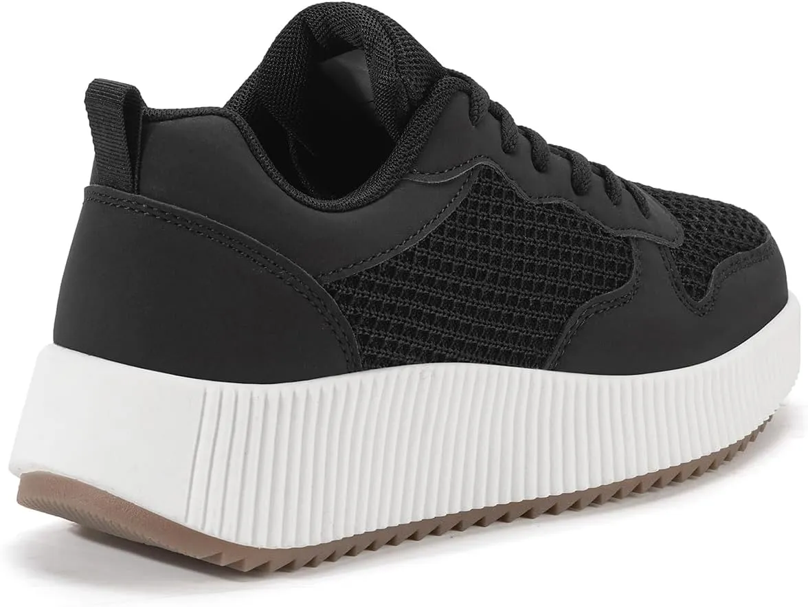Kyedoo Women's Platform Chunky Sneakers Comfortable Casual Fashion Lace-up City Travel Walking Shoes