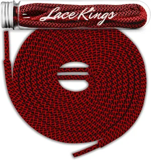 Lace Kings Round Rope Shoelaces - 2 Pack (Red) - 1.25" W x 6.25" L x 1.25" H