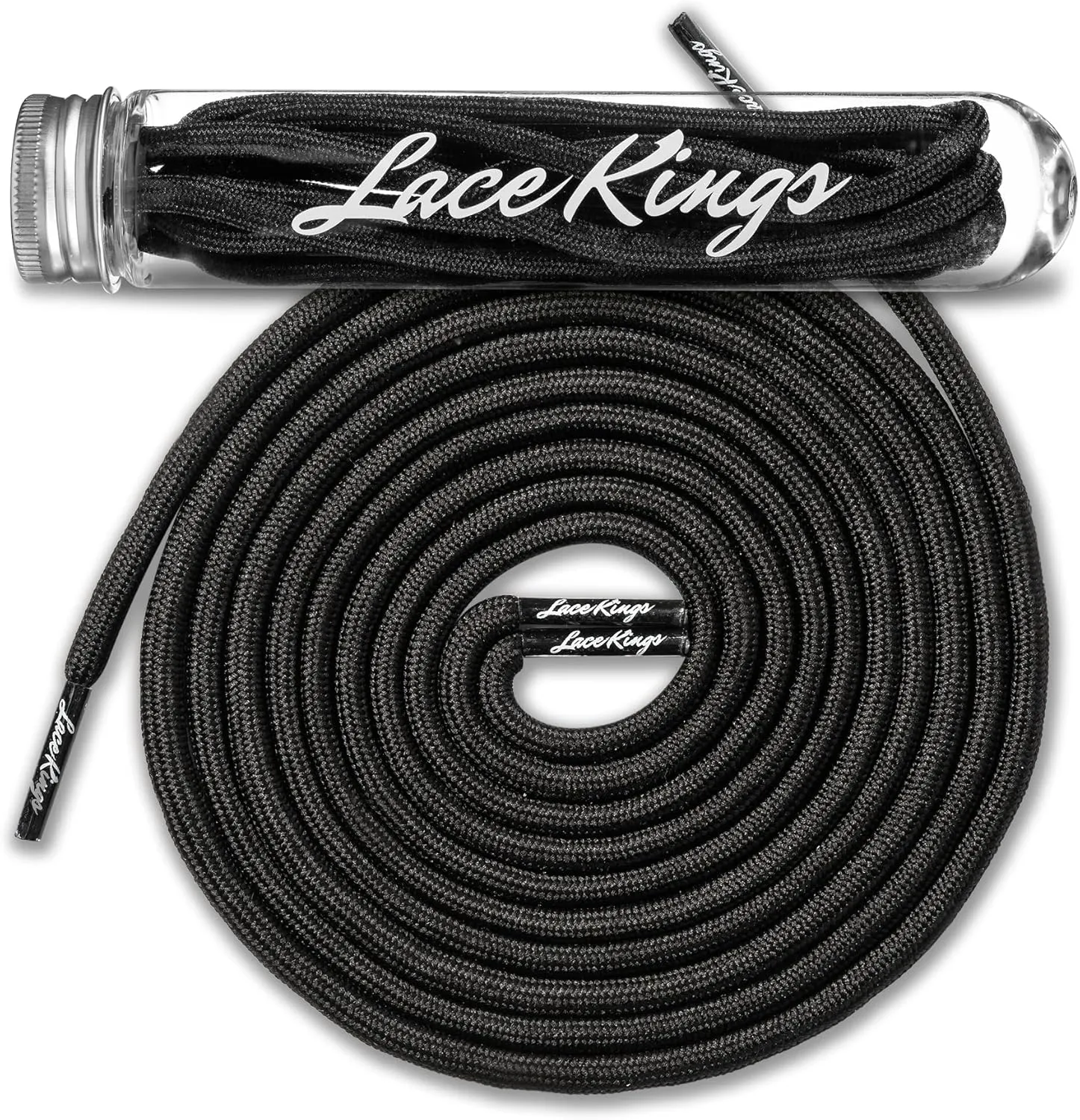 Lace Kings Round Rope Shoelaces - 2 Pack (Red) - 1.25" W x 6.25" L x 1.25" H