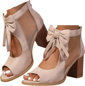 Ladmiple Chunky Heels For Women Dressy Open Toe Block Heeled Dress Ankle Strap Wedding Sandals Comfortable Party Pump Shoes