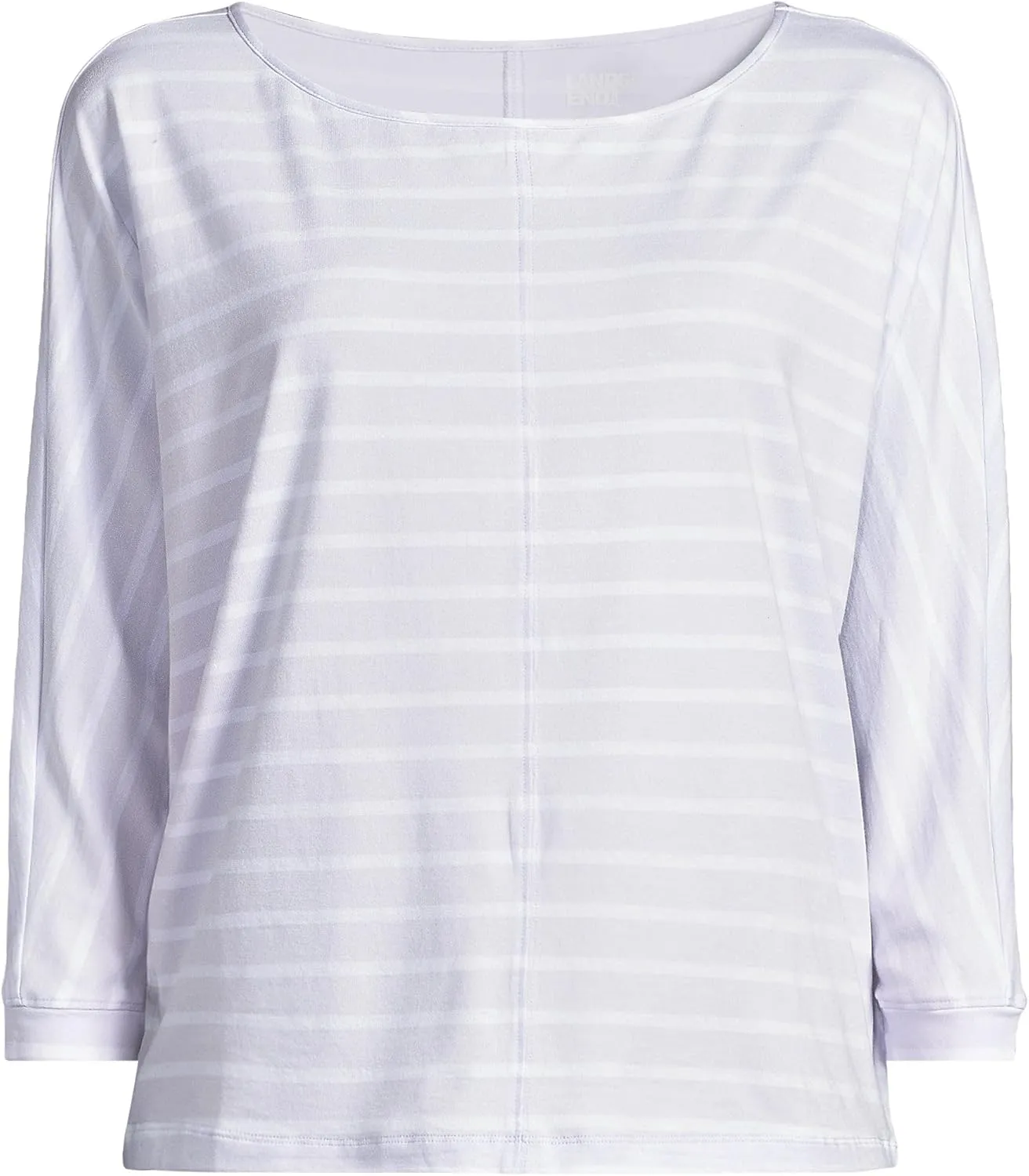 Lands' End Women's Lightweight Jersey Boatneck Dolman Sleeve Top