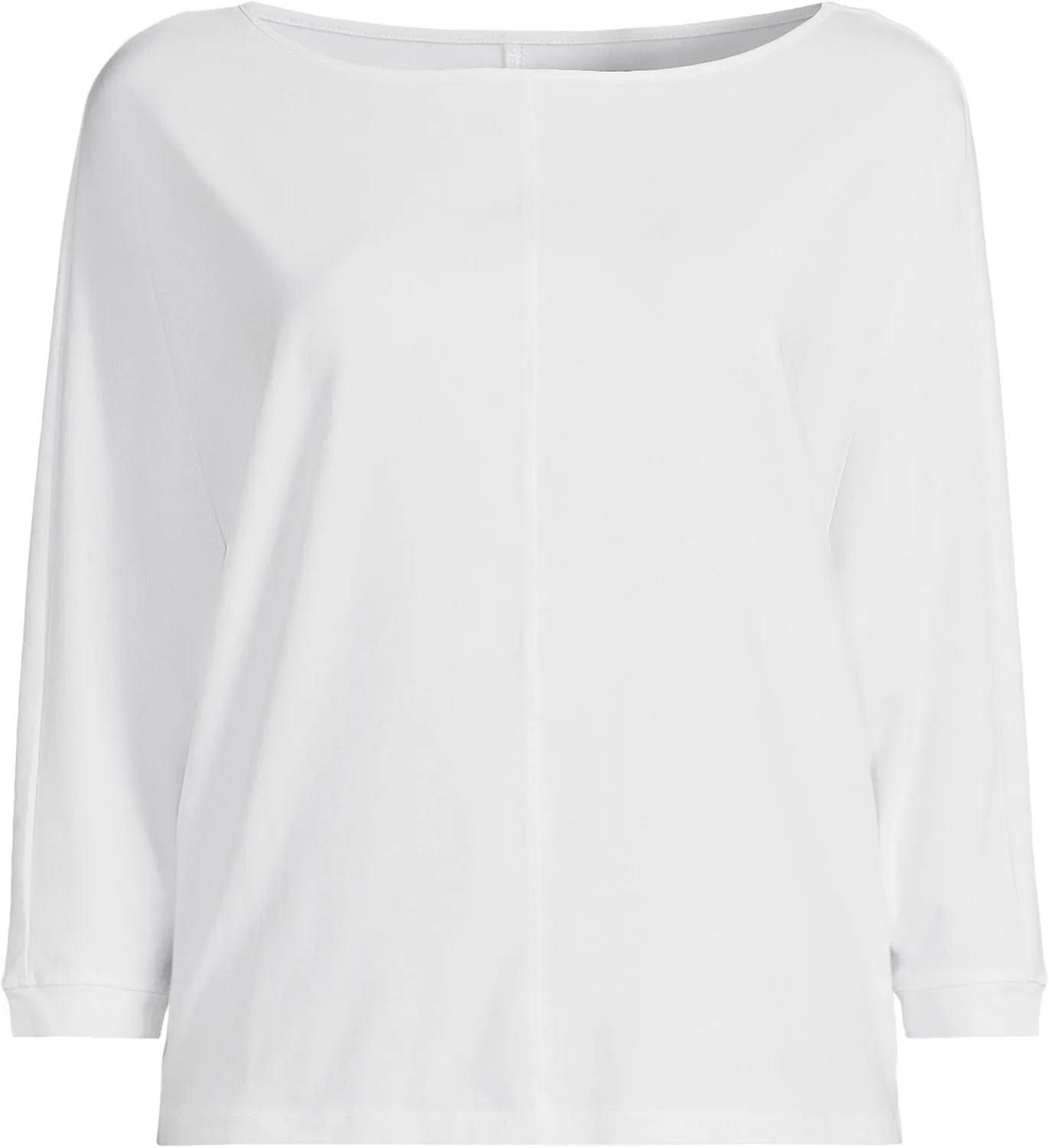 Lands' End Women's Lightweight Jersey Boatneck Dolman Sleeve Top