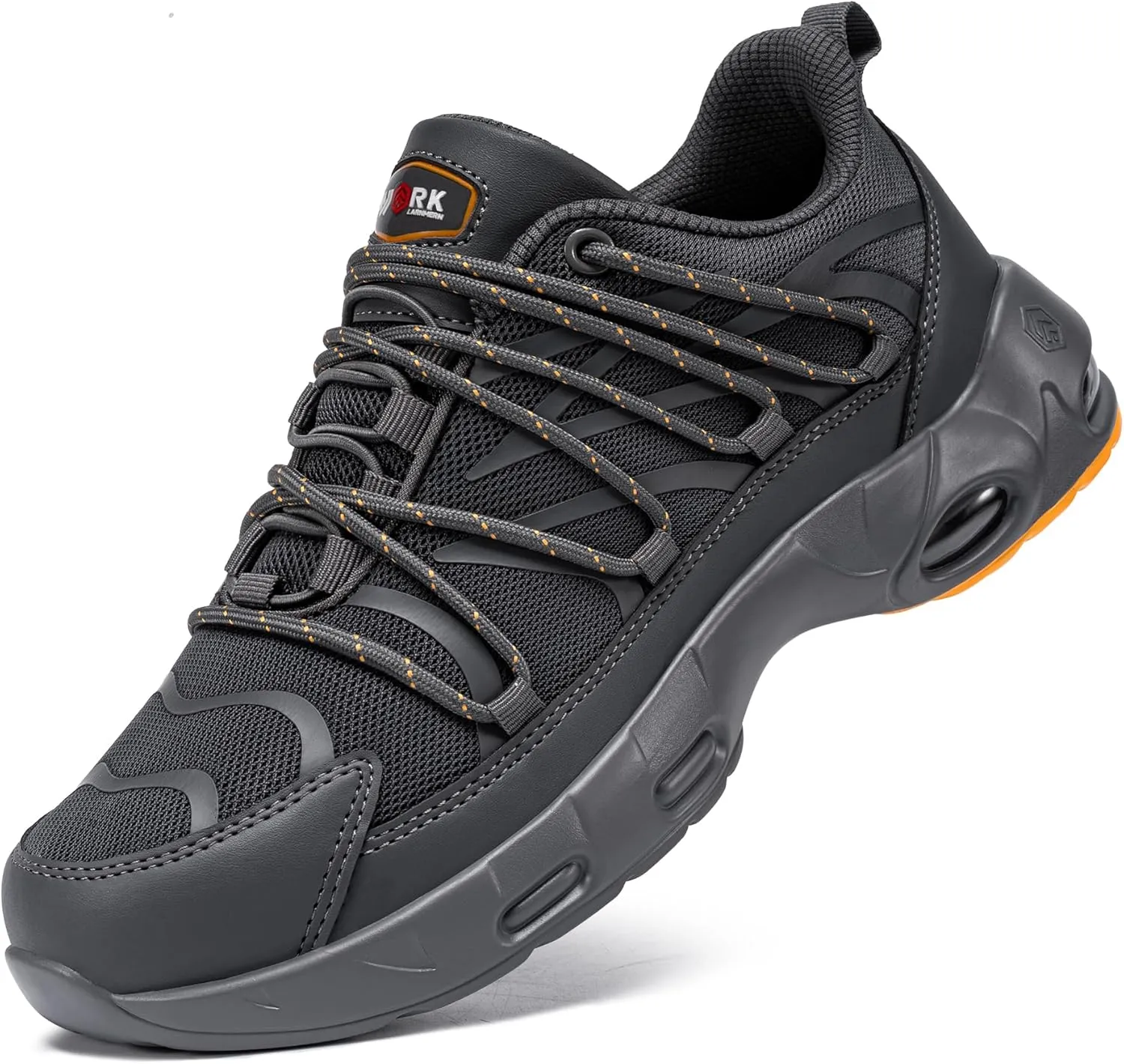 LARNMERN Steel Toe Shoes for Men Lightweight Safety Shoes Work Air Cushion Construction Zapatos Punta de Acero para Hombres