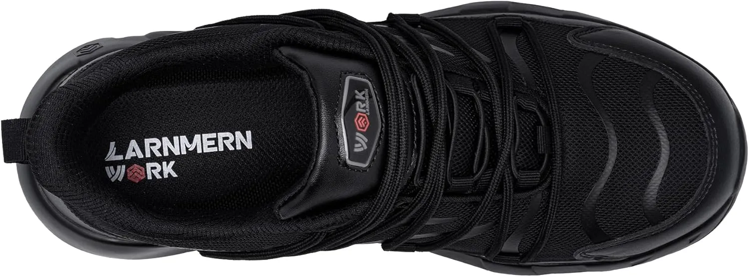 LARNMERN Steel Toe Shoes for Men Lightweight Safety Shoes Work Air Cushion Construction Zapatos Punta de Acero para Hombres