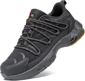 LARNMERN Steel Toe Shoes for Men Lightweight Safety Shoes Work Air Cushion Construction Zapatos Punta de Acero para Hombres