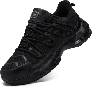 LARNMERN Steel Toe Shoes for Men Lightweight Safety Shoes Work Air Cushion Construction Zapatos Punta de Acero para Hombres