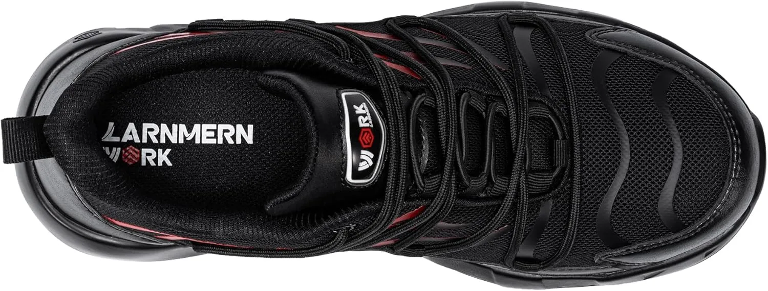 LARNMERN Steel Toe Shoes for Men Lightweight Safety Shoes Work Air Cushion Construction Zapatos Punta de Acero para Hombres