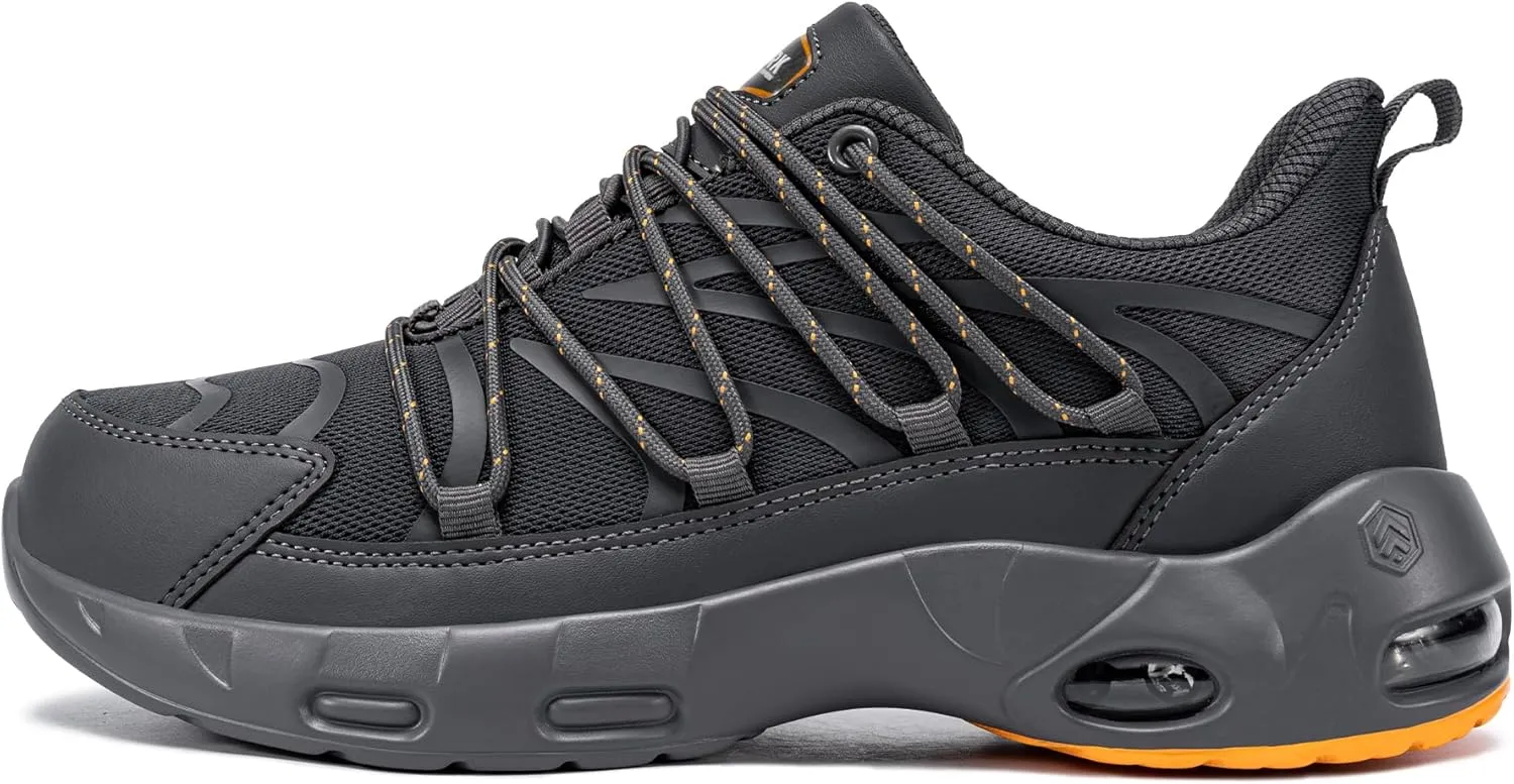 LARNMERN Steel Toe Shoes for Men Lightweight Safety Shoes Work Air Cushion Construction Zapatos Punta de Acero para Hombres